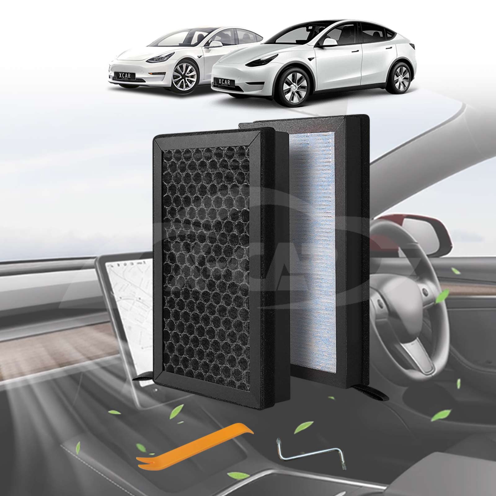 Cabin Air Filter HEPA for Tesla Model 3 2017-2023 & Model Y 2021-2025