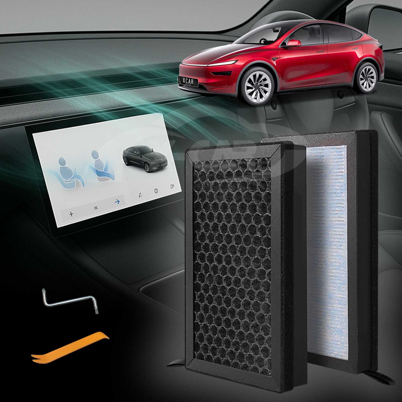 Cabin Air Filter HEPA For Tesla Model Y Juniper 2025-Onwards