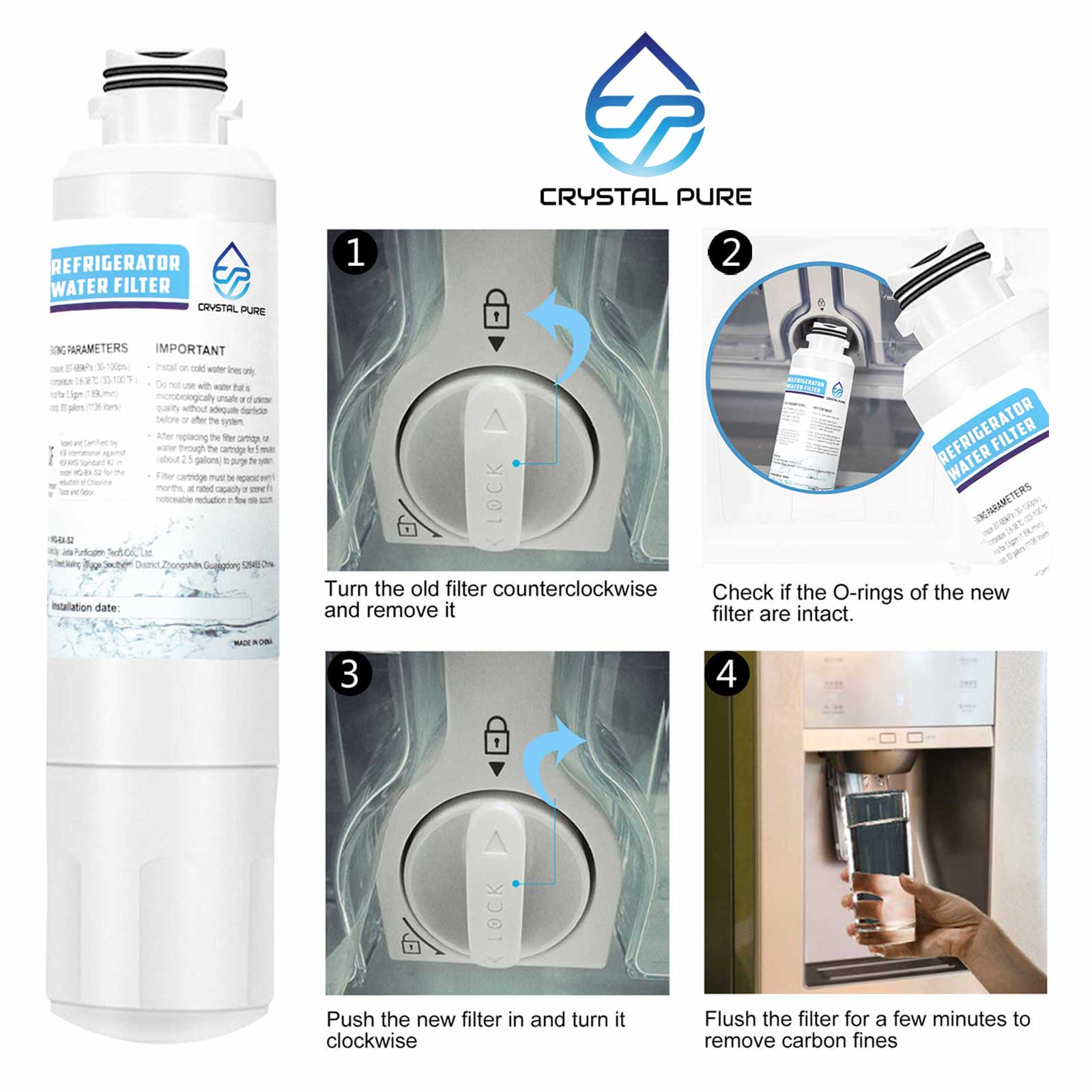 Refrigerator Water Filter Replacement for Samsung DA97-08006A HAF-CIN