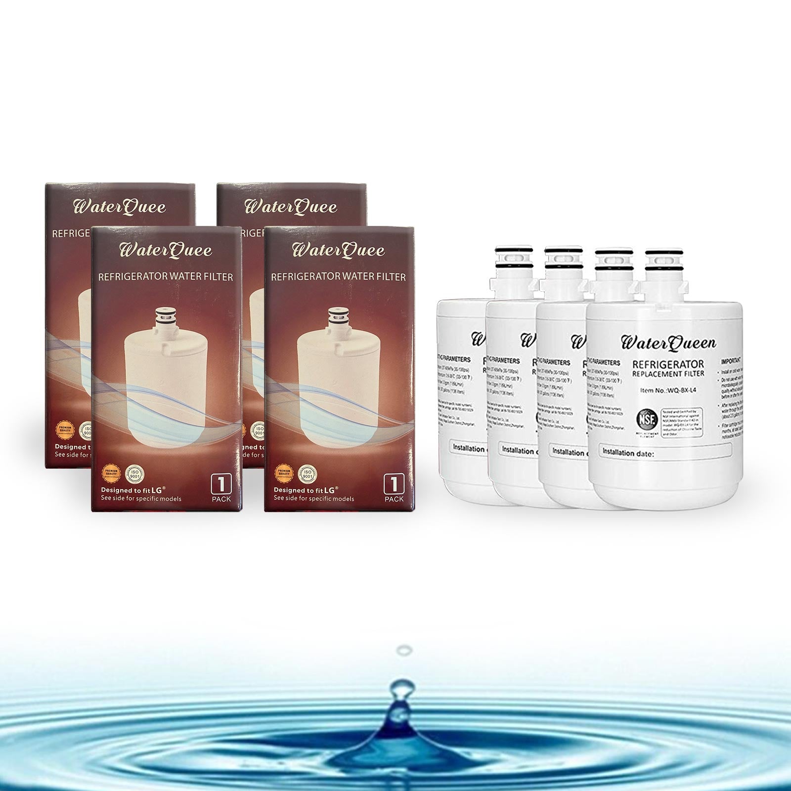 Refrigerator Water Filter Replacement for LG Fridge LT500P LT-500P