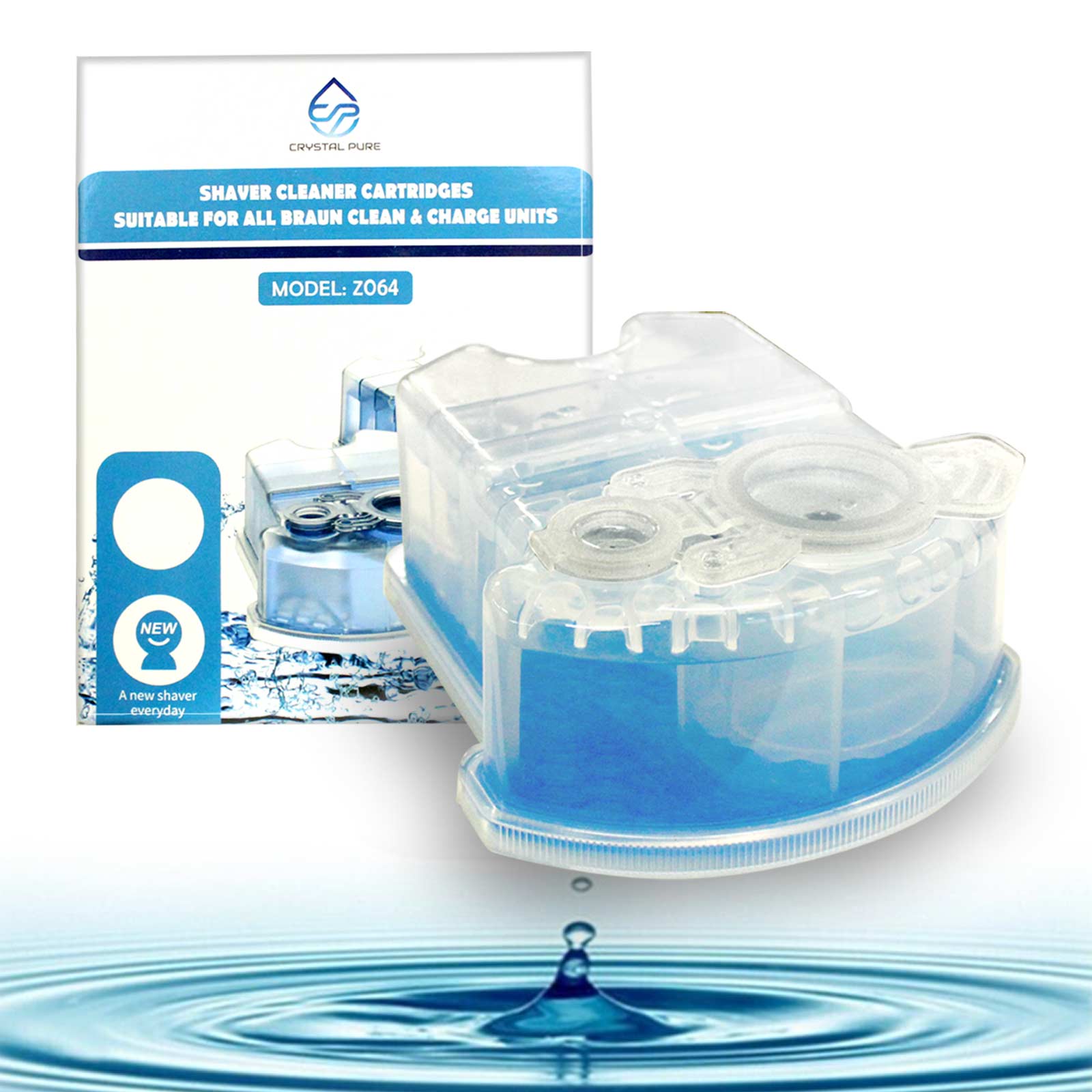 Cartridge Refills for Braun Clean & Renew and All SmartCare Shavers