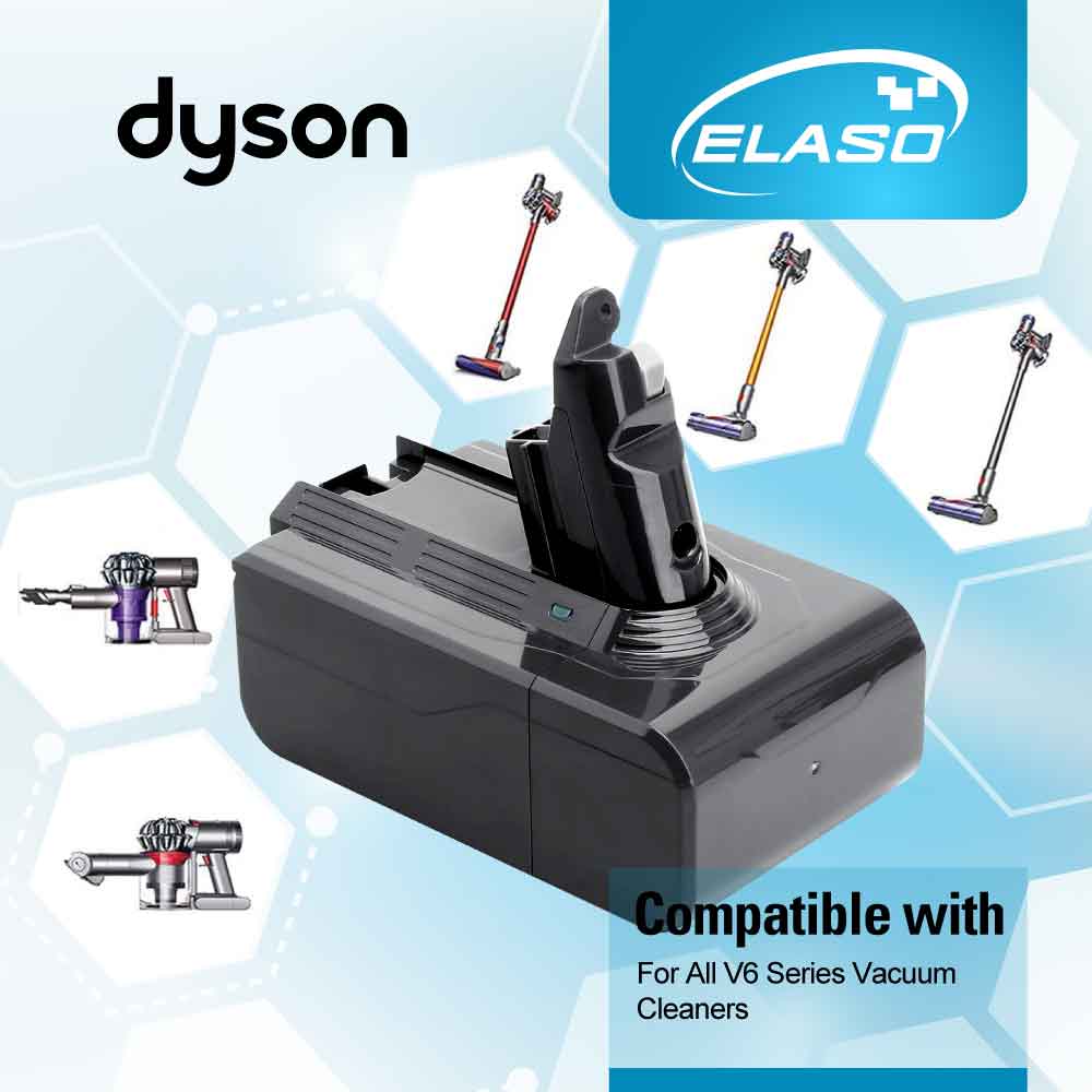 Replacement Battery & Pre Filter for Dyson V6 DC58 DC59 DC61 DC62 SV09