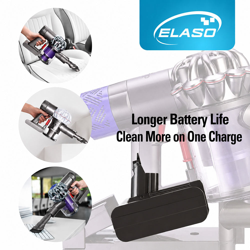 Replacement Battery & Pre Filter for Dyson V6 DC58 DC59 DC61 DC62 SV09