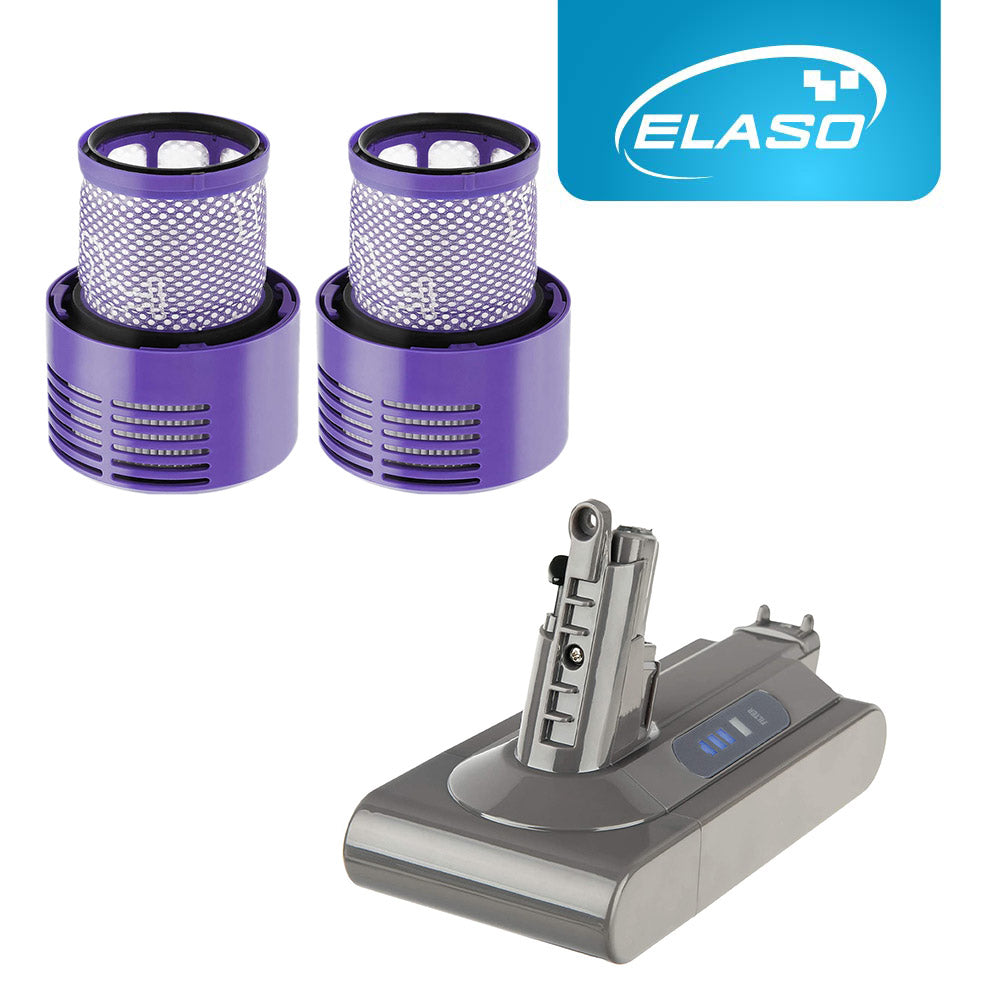 Replacement Battery & Washable Filters for Dyson V10 SV12 969352-02