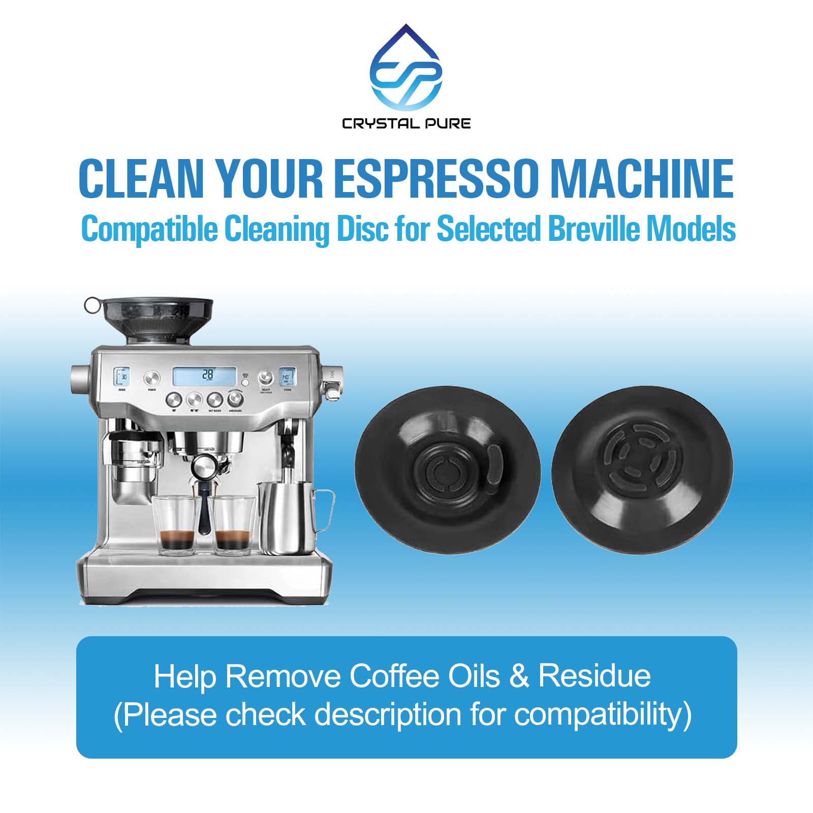 54mm Cleaning Disc for Breville Coffee Machine BES500 BES810 BES840