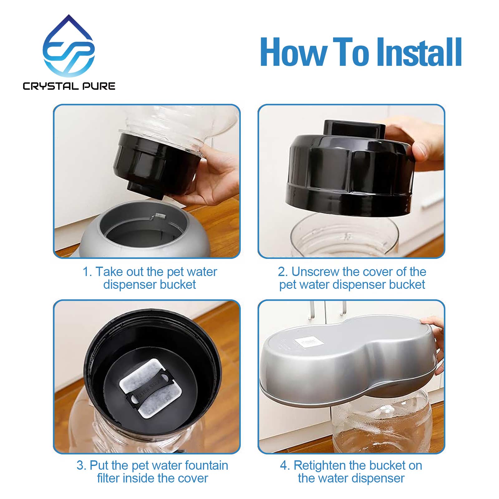 Replacement Filters for Petmate Replendish Mason Pet Water Fountains