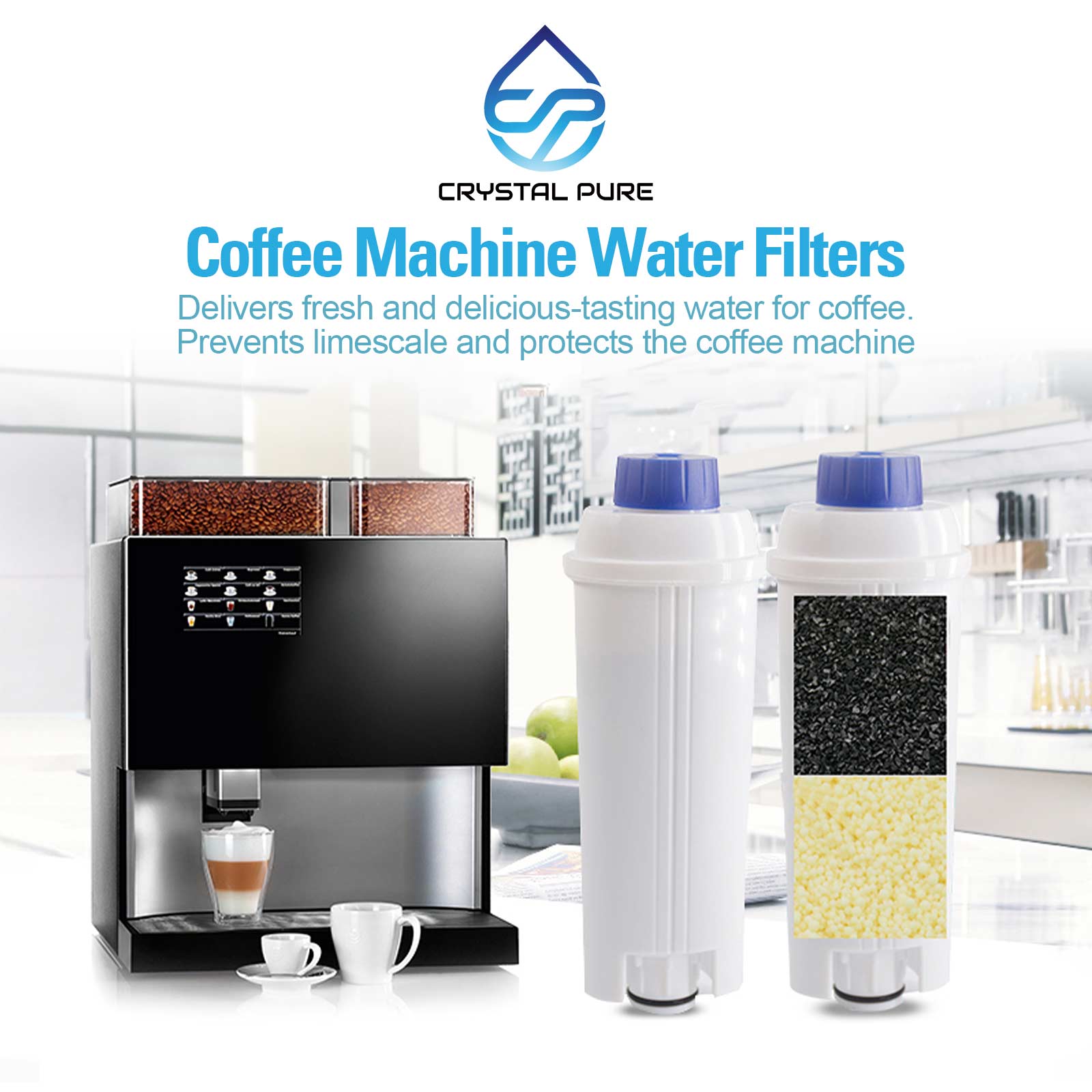 Water Filter Replacement for Delonghi DLSC002 SER3017 Coffee Machines