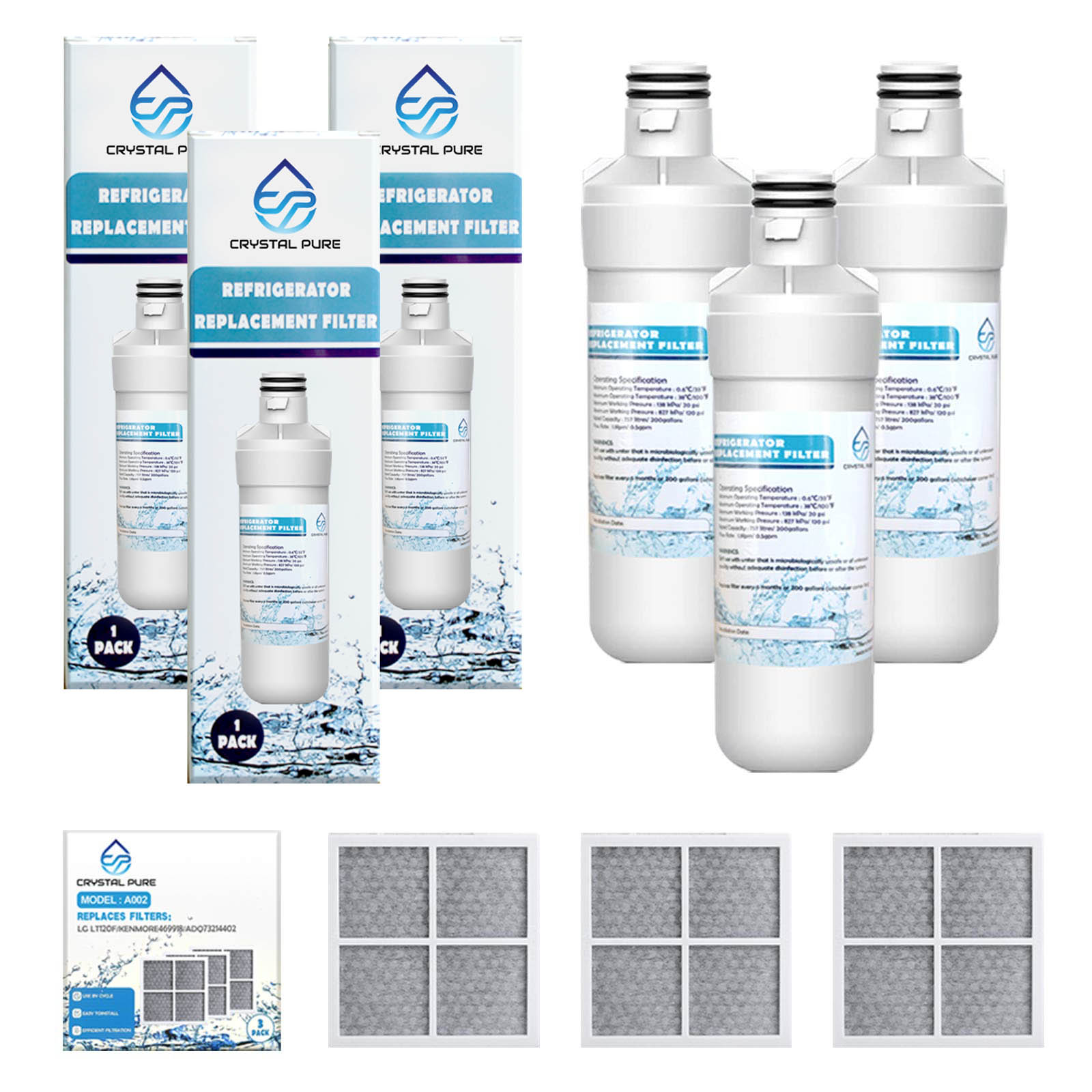 Refrigerator Water Air Filter Replacement for LG LT1000P LT1000PC