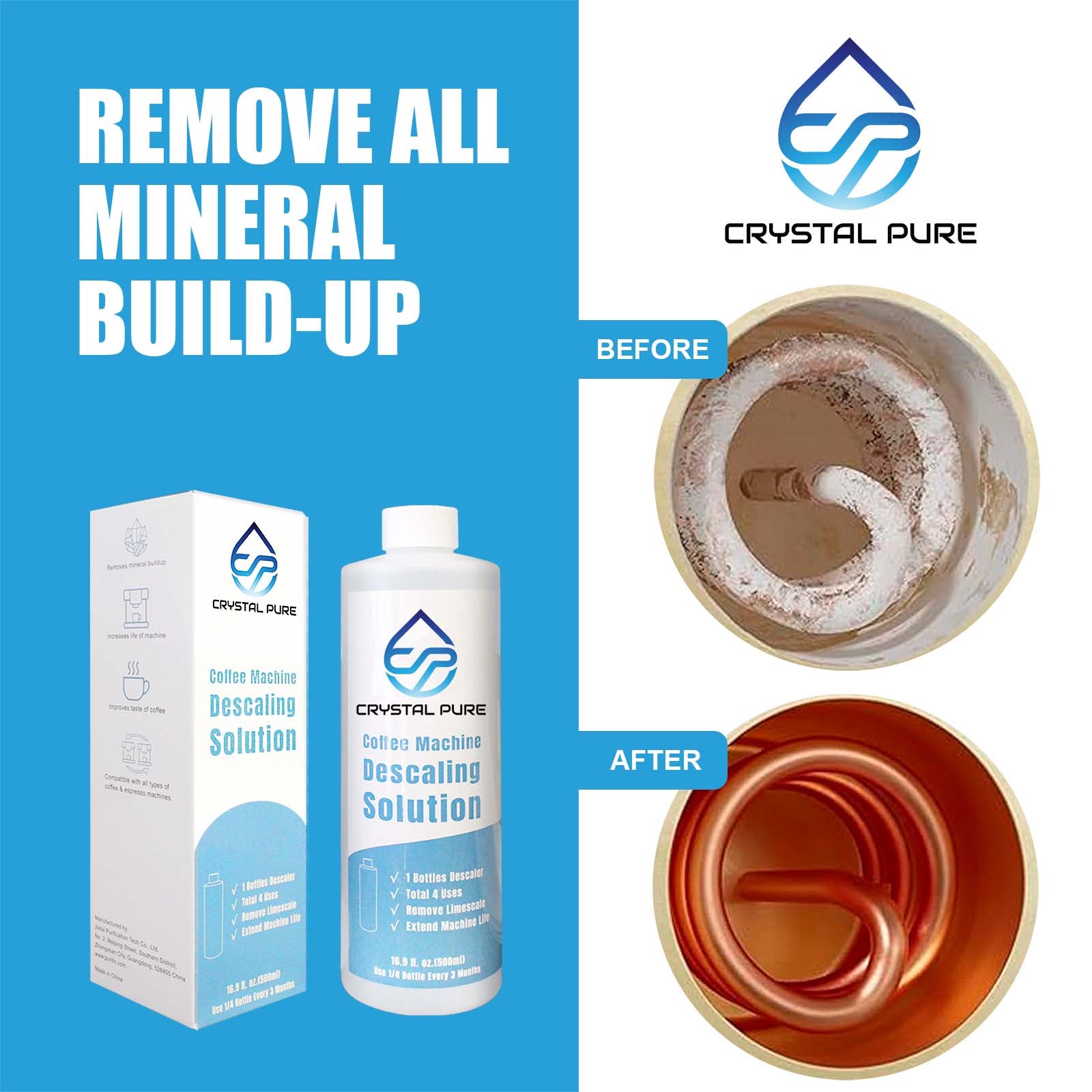 Liquid Descaler Cleaner Descale Descaling Solution for Coffee Machines