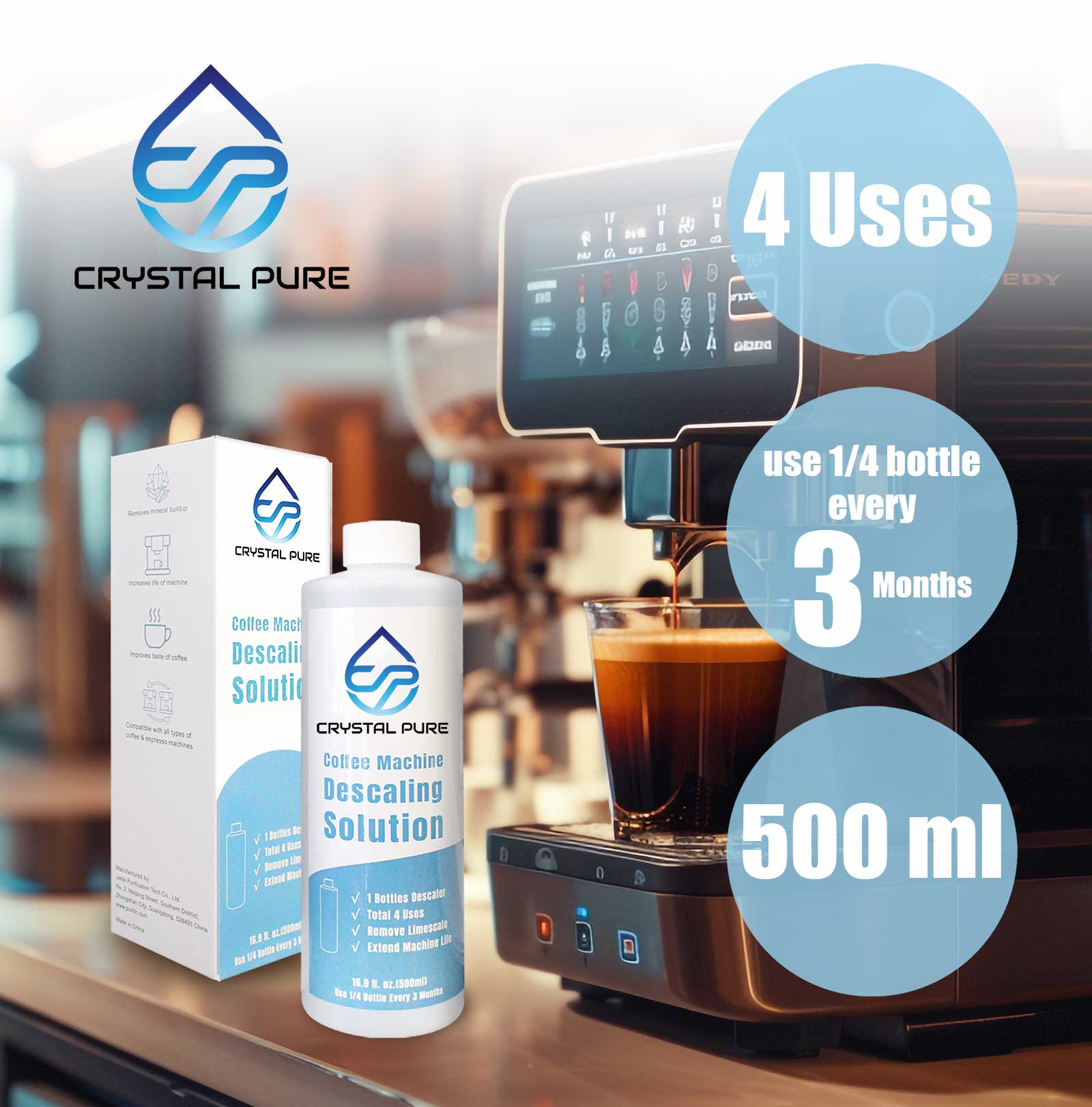 Liquid Descaler Cleaner Descale Descaling Solution for Coffee Machines