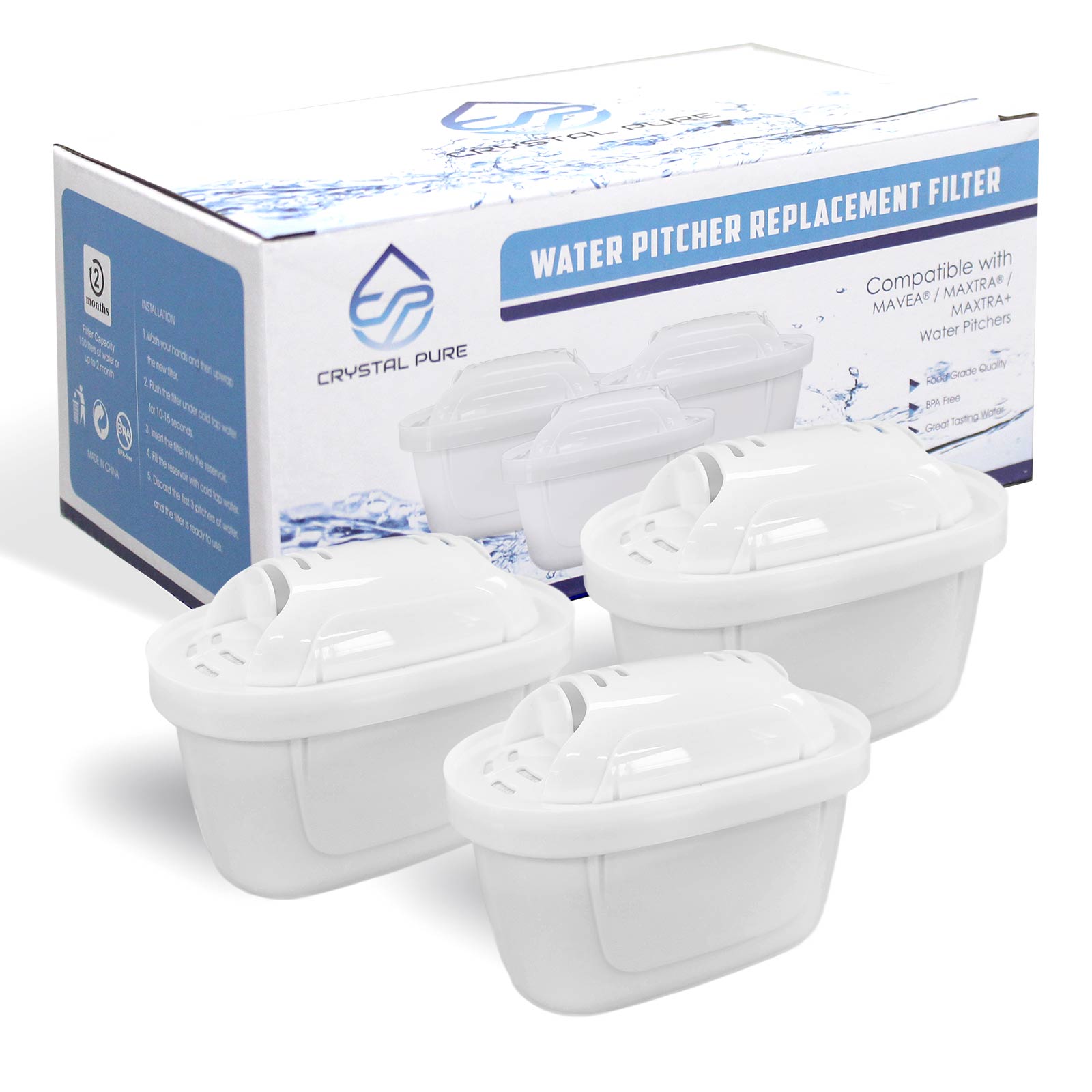 Water Filter Replacement for Brita Maxtra+ Maxtra Pro Compatible Jug